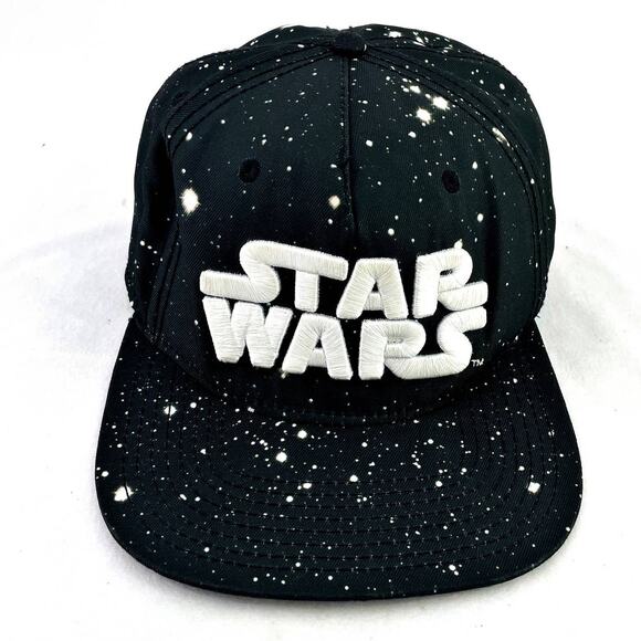 Star Wars Lucas Films Galaxy Print Snapback Logo Embroidery Hat Cap - Picture 1 of 6